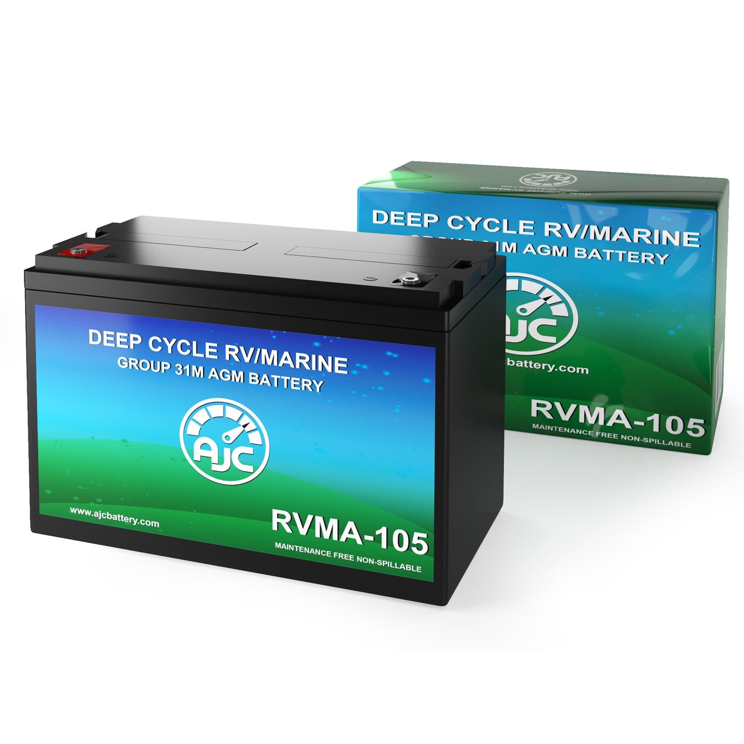 AJC 12V 105Ah Deep Cycle RV Battery BatteryClerkcom RV