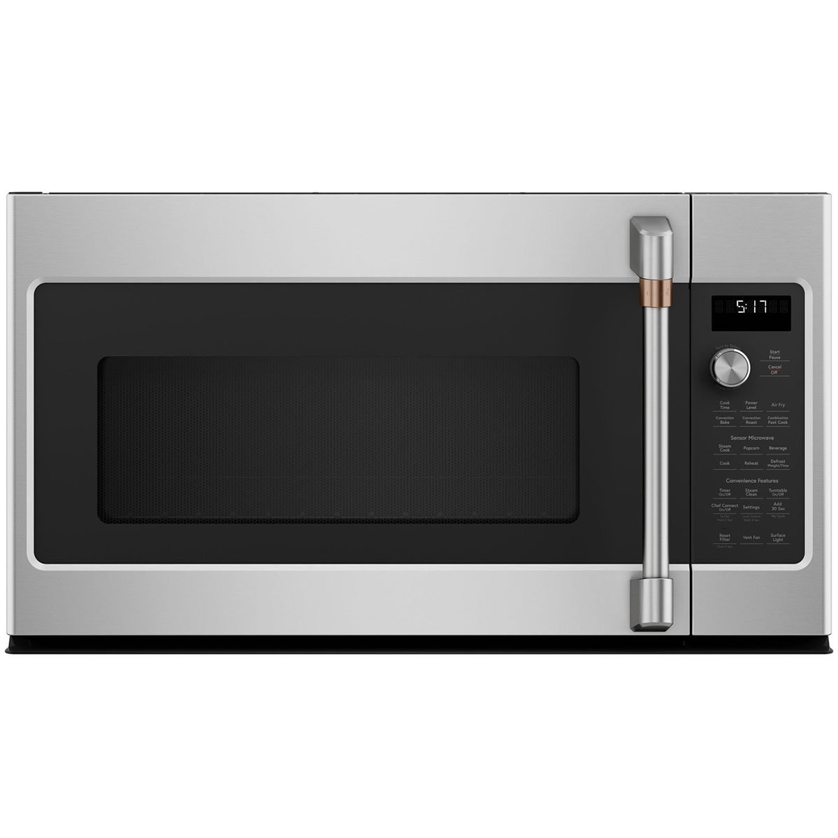 Cafe 1.7 Cu. Ft. Stainless Steel With Brushed Stainless Convection Over-The-Range Microwave Oven With Air Fry