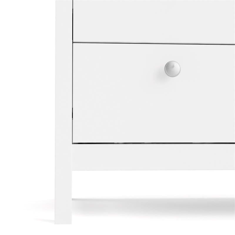 Madrid 5 Drawer Chest, White