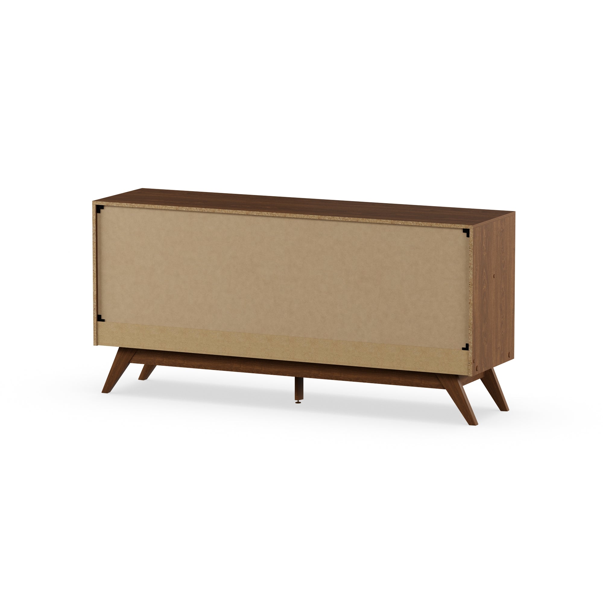 Halfrida Modern White and Walnut Wood 6-Drawer Dresser by Bellamy Studios