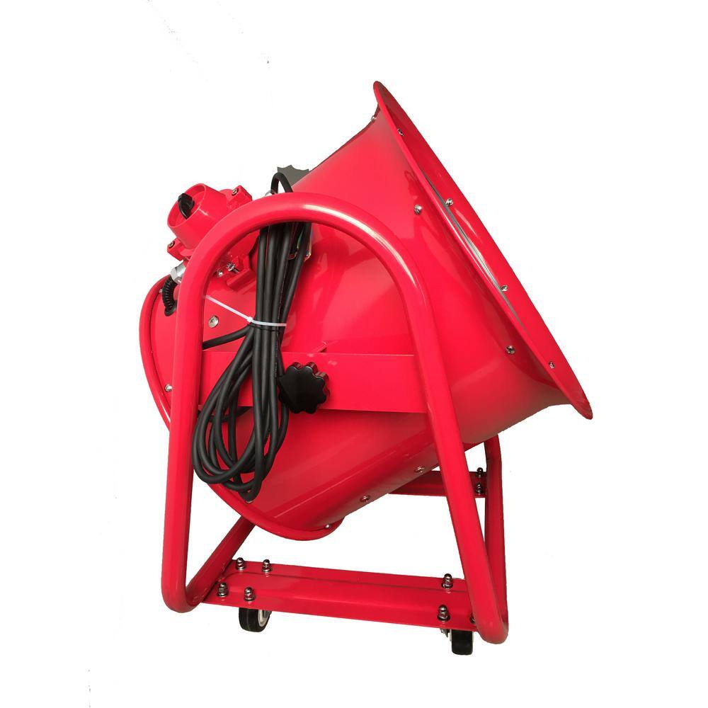 iLIVING Explosion Proof 20 in. Ventilation Floor Fan With 900-Watt 5830 CFM Red ILG8EF20EX