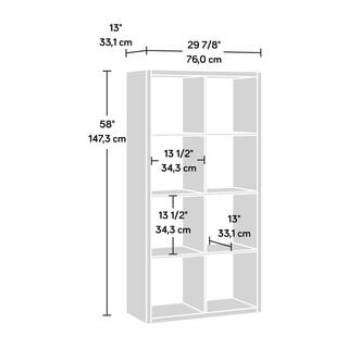 SAUDER 29.843 in. Wide Rural Pine 8-Cube Accent Bookcase 431400