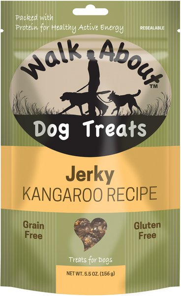 Walk About Kangaroo Grain-Free Jerky Dog Treats， 5.5-oz bag