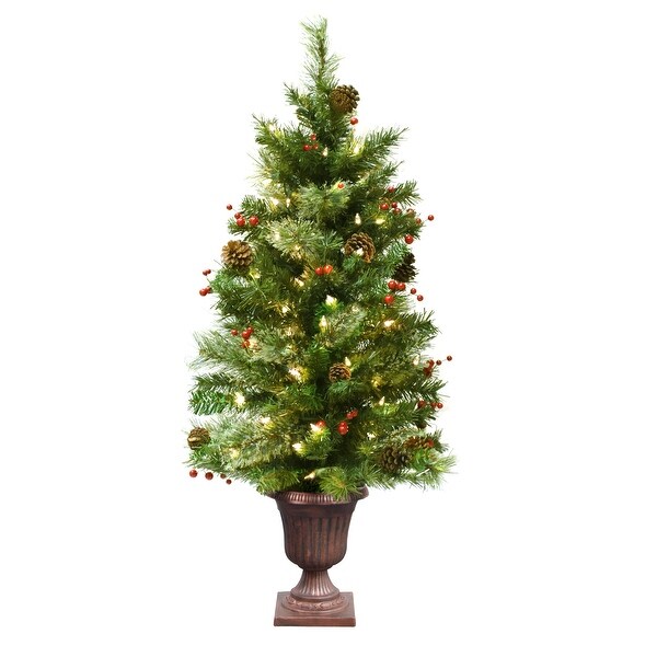 Astella 3.5foot PreLit Christmas Tree，Urn，and Ornaments