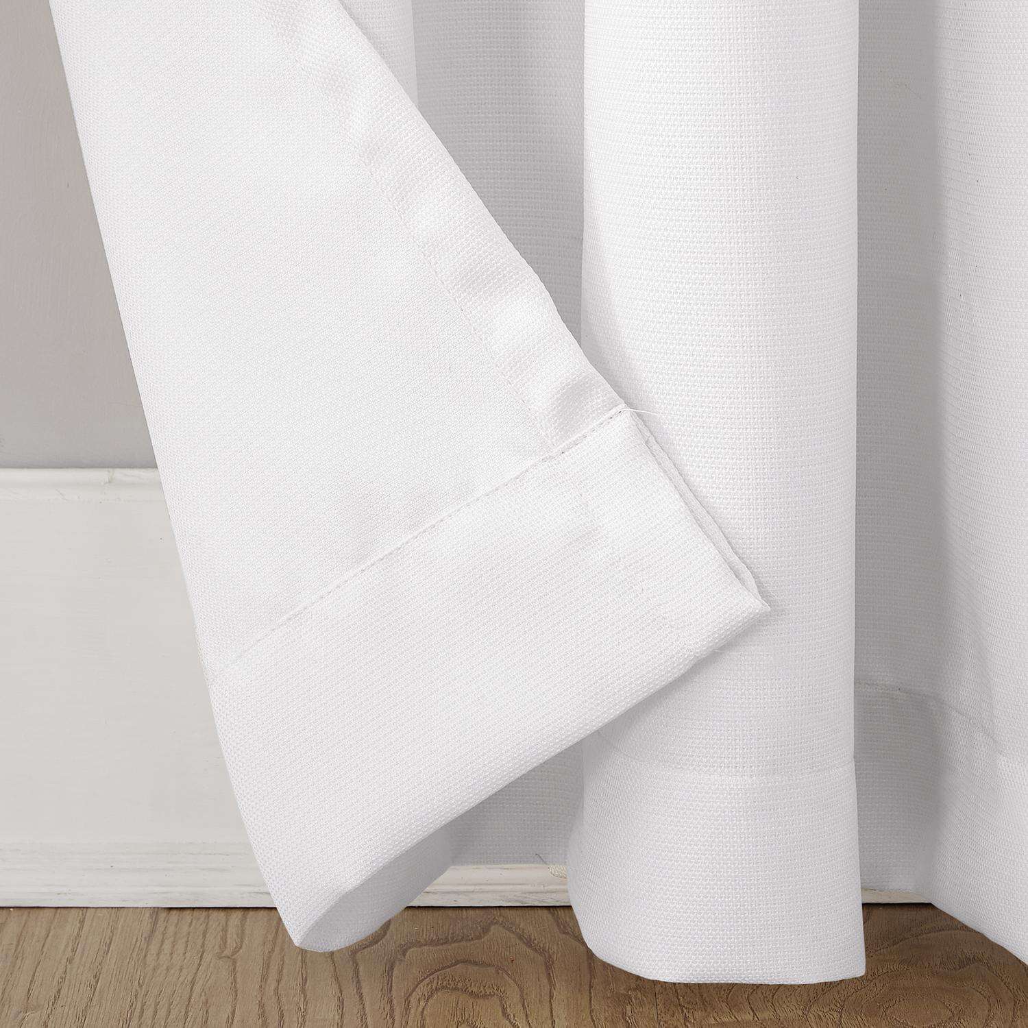 No918 Webster White Curtain 80 in. W X 84 in. L