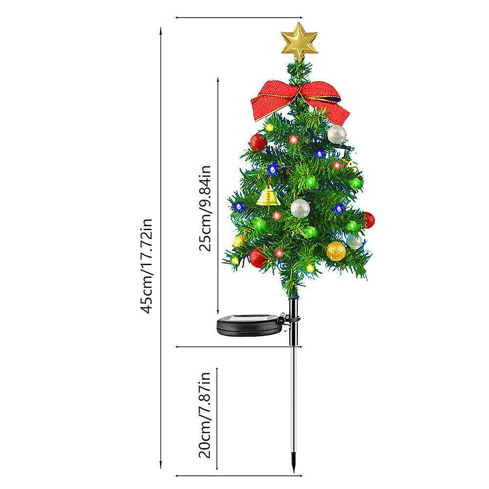 2pcs Solar Garden Lights Christmas Tree Outdoor Pathway Yard Patio Lights