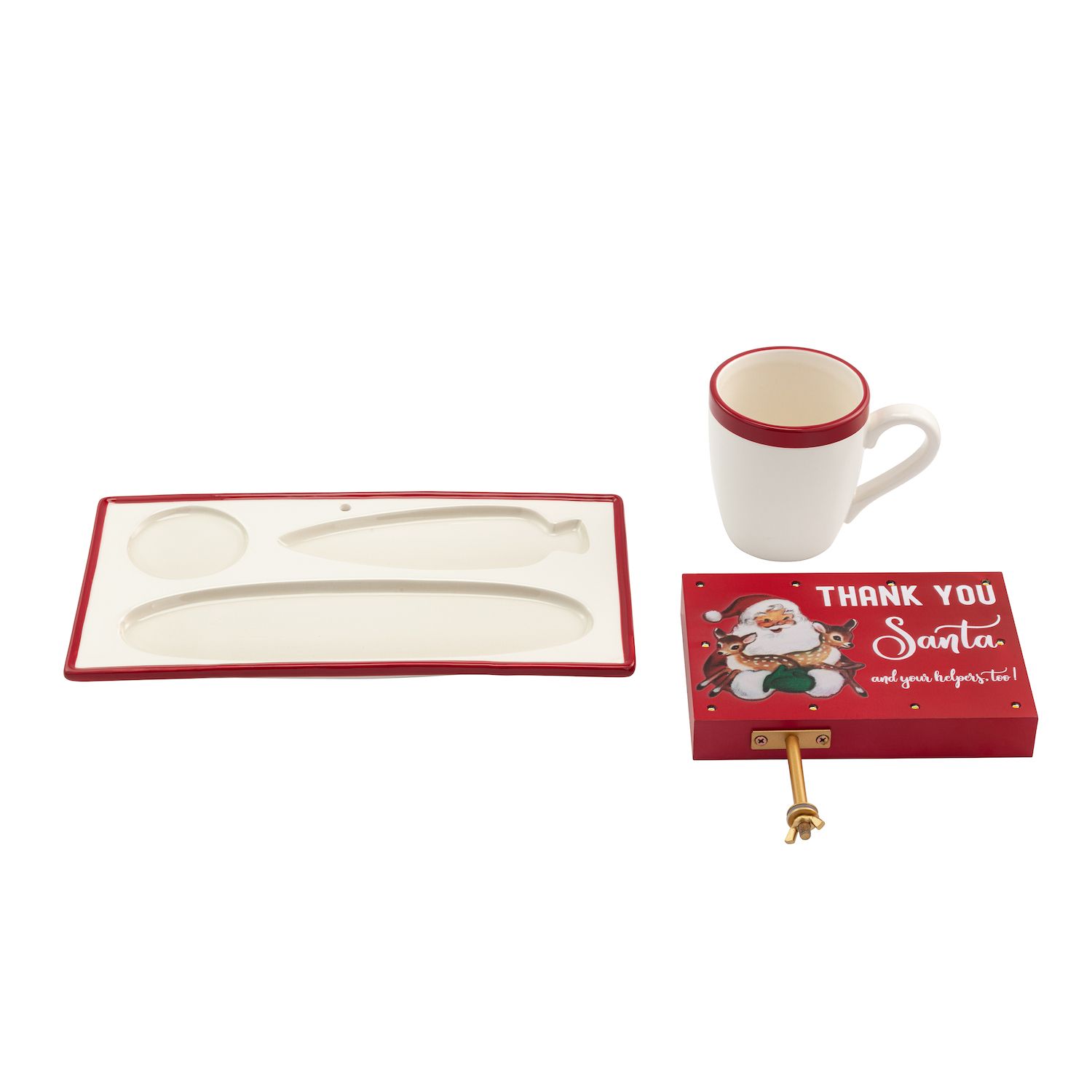 Mr Christmas Milk and Cookies Santa Serving 2-piece Set