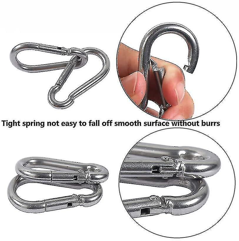 M5 Carabiner 304 Stainless Steel Spring Loaded Firefighter Carabiner