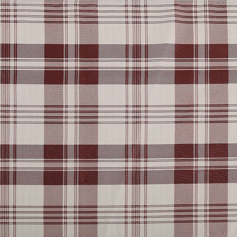 No. 918 Blair Farmhouse Plaid Semi-Sheer Tab Top Window Curtain