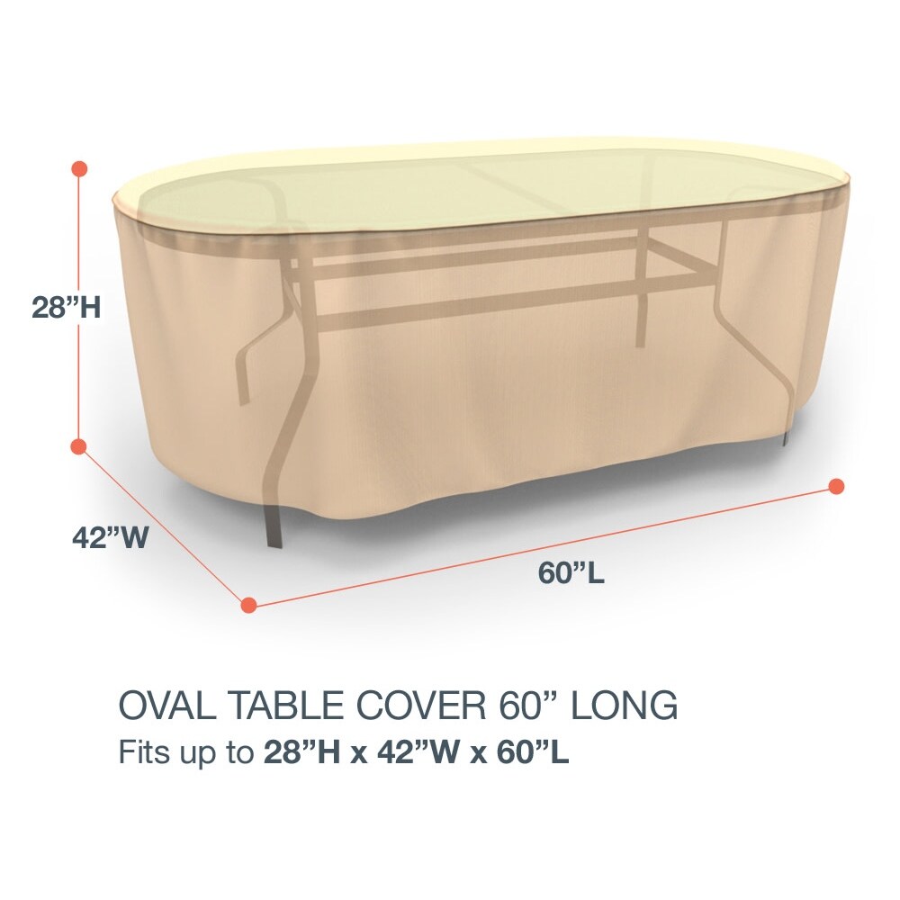 Budge Sedona Tan Patio Table Cover Multiple Sizes