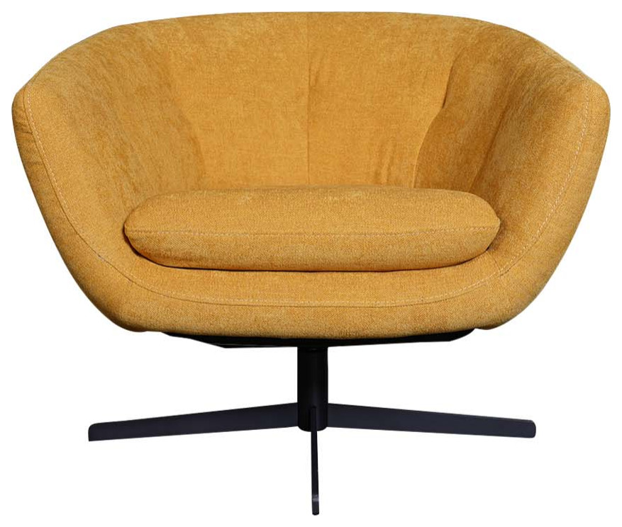 ison Fabric Swivel Chair   Midcentury   Armchairs And Accent Chairs   by Moroni  Houzz