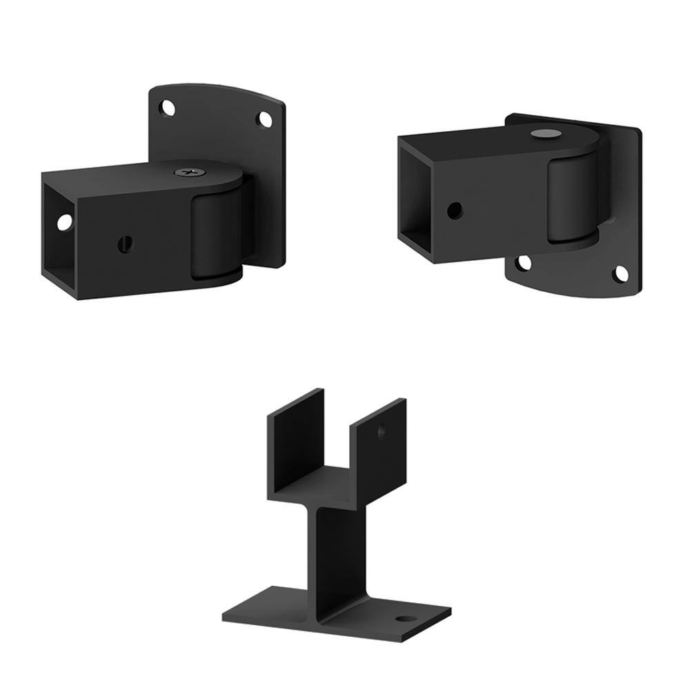 PEAK Aquatine Black 2 in. x 2.5 in. x 4 in. Aluminum Pool Fence Picket Angle Bracket Kit 56911