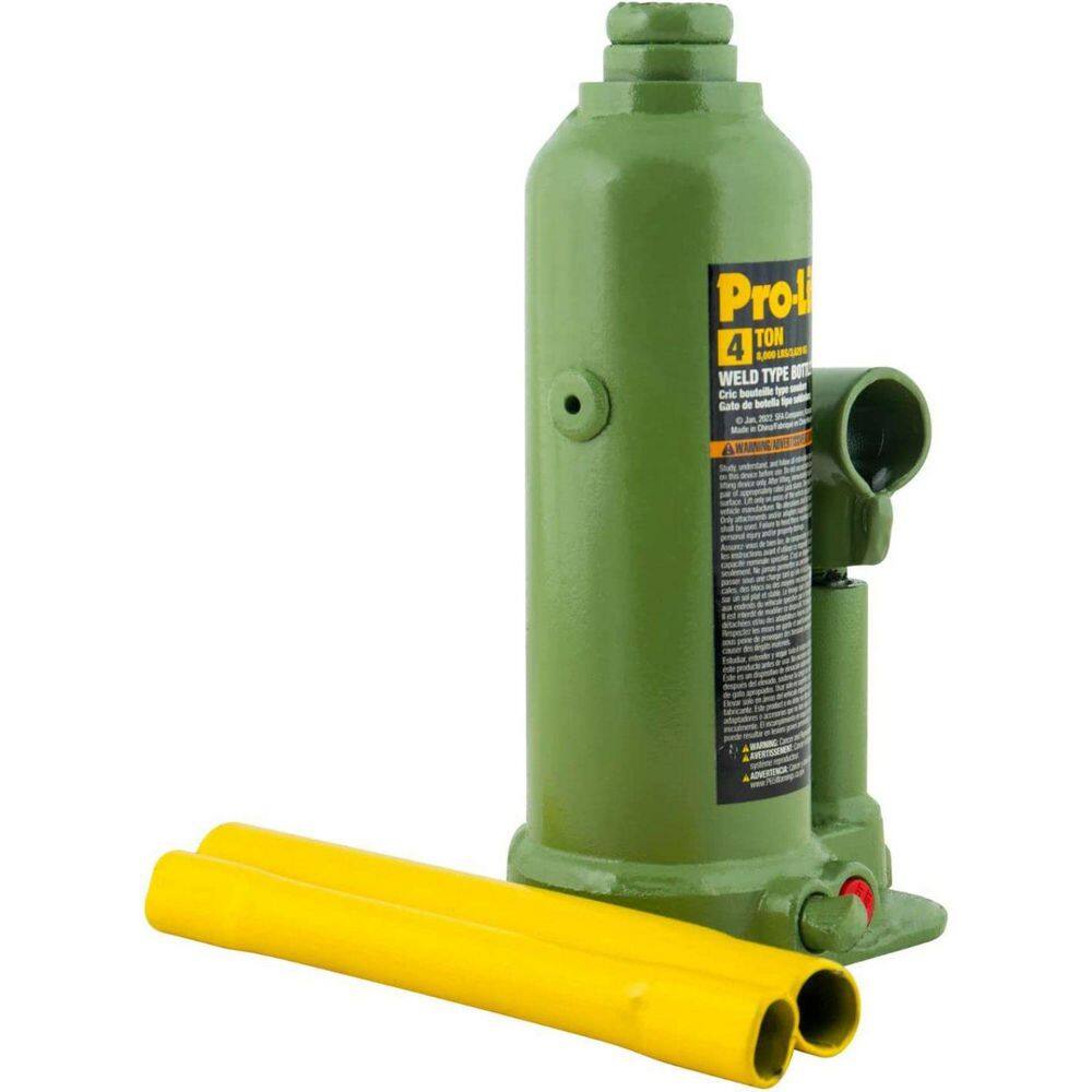 Pro-Lift 4-Ton Capacity Welded Bottle Jack with Side Pump B-004W