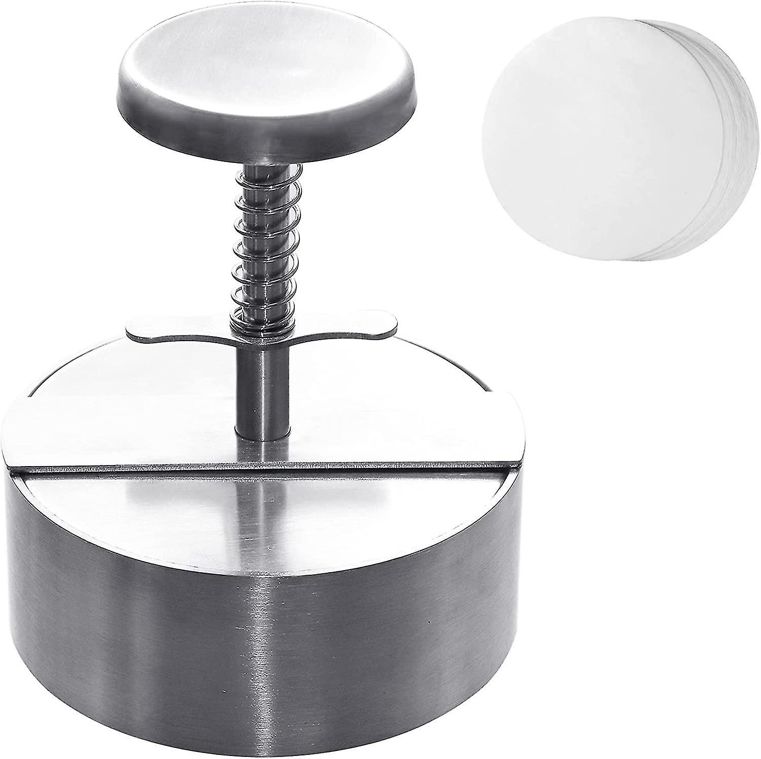 Burger Press， Stainless Steel Hamburger Press ， Non Stick Adjustable Hamburger Patty Maker For Grill