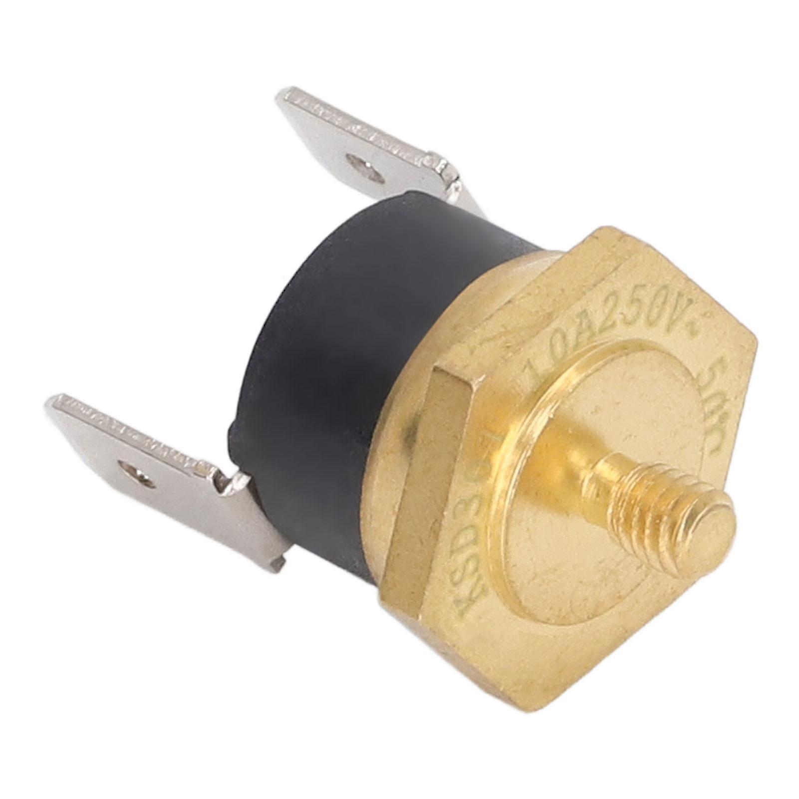 5PCS KSD301 Copper Thermostat Bimetal Normally Closed M4 Snap Disc Temperature Switch 250V 110℃