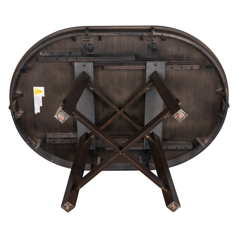 Round dining table  Farmhouse round retractable table  16 \