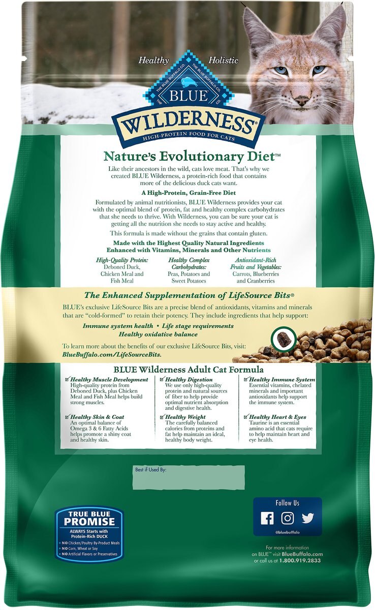 Blue Buffalo Wilderness Duck Recipe Grain-Free Dry Cat Food