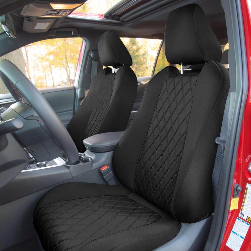 FH Group Neosupreme Custom Fit Seat Covers for 2019-2022 Toyota Rav4 LE to XLE to Limited DMCM5011BLACK-FULL