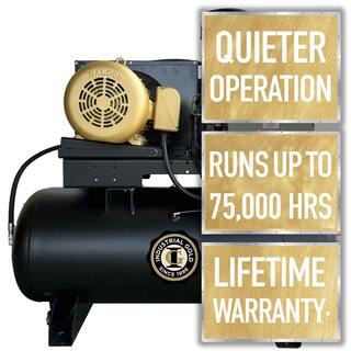 Industrial Gold 120 Gal. 20 HP Rotary Screw 3-Phase Low RPM 150 PSI Electric Air Compressor with Quiet Operation R203H126