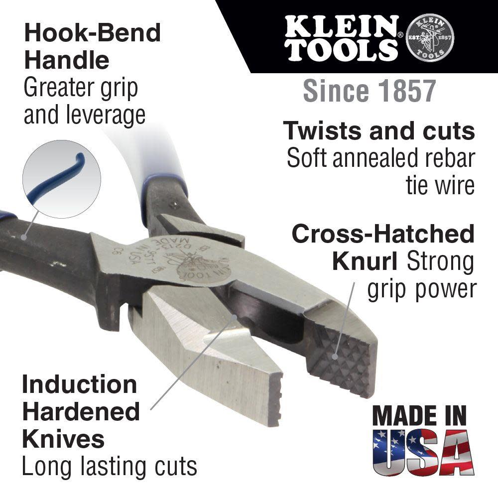 Rebar Work Pliers with Tether Ring