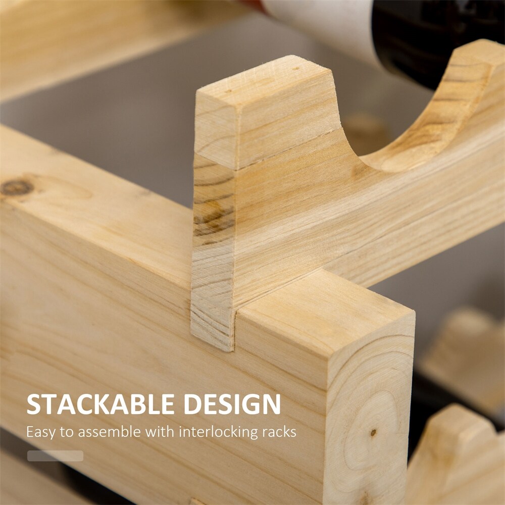 Stackable Wine Rack Modular Storage Shelves Freestanding Display Rack