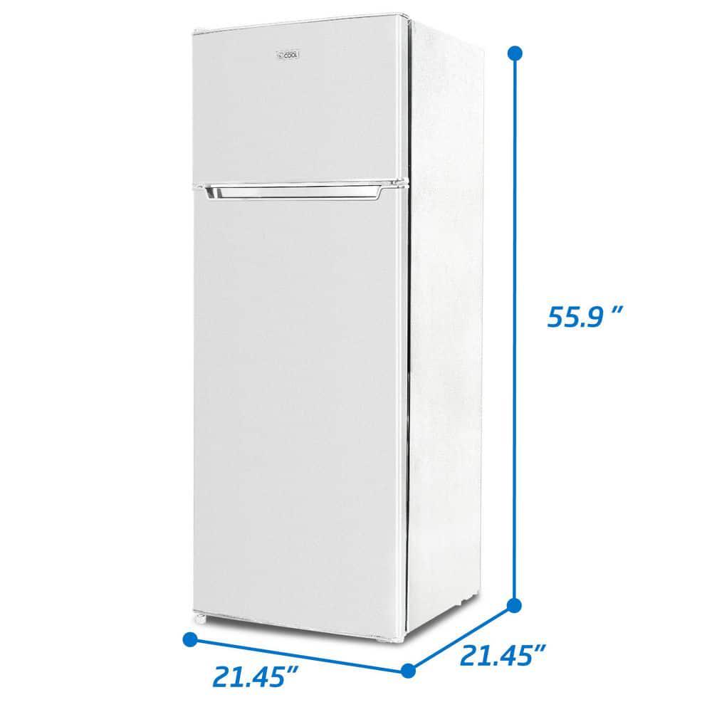 Commercial Cool 77 cu ft Top Freezer Refrigerator in White