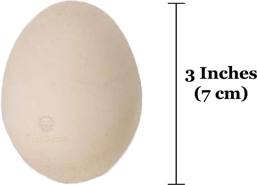 SunGrow Wooden Fake Eggs for Laying Hens in Chicken Coop Train to Lay inside Nest Box， Beige， 4 count