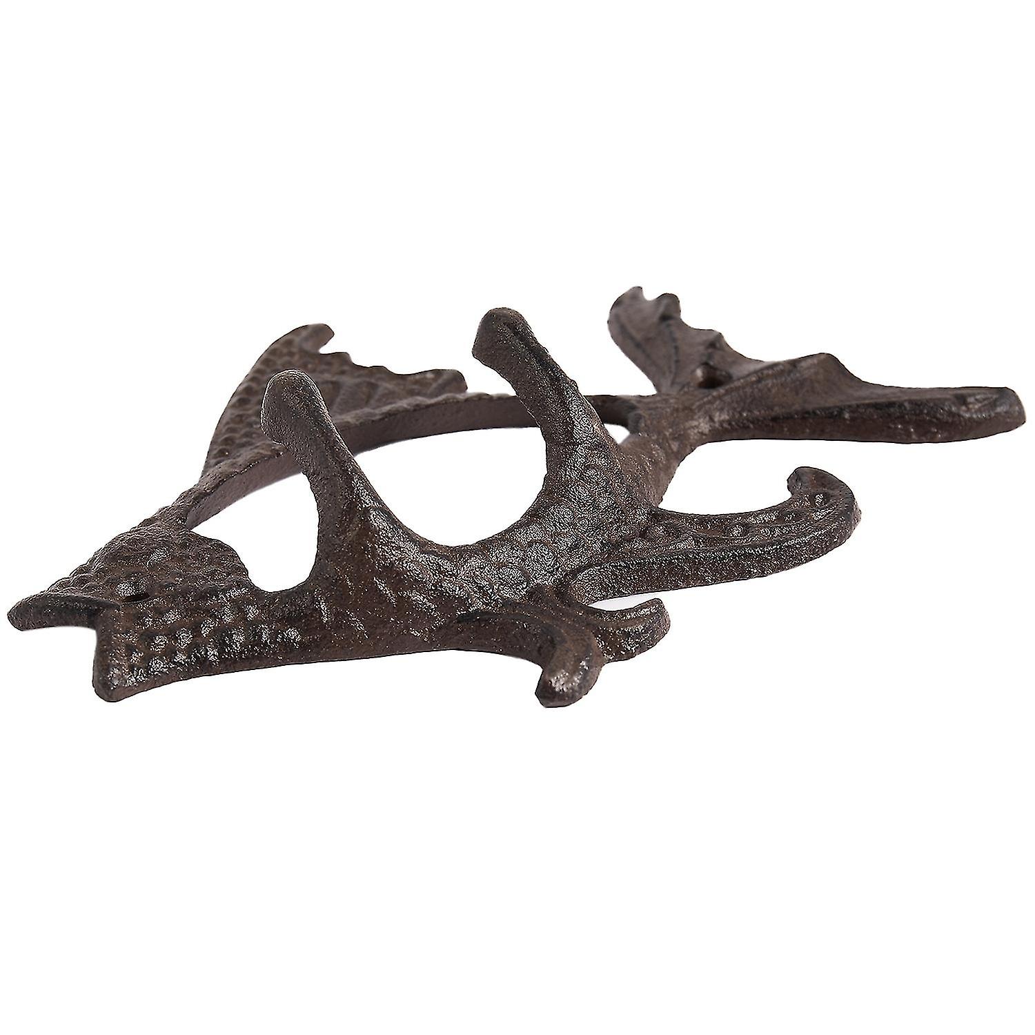 Fish With Two Hooks Ocean Series Cast Iron Wall Hook Wall Mount Towel Hanger Hook For Hat， Key， Coa