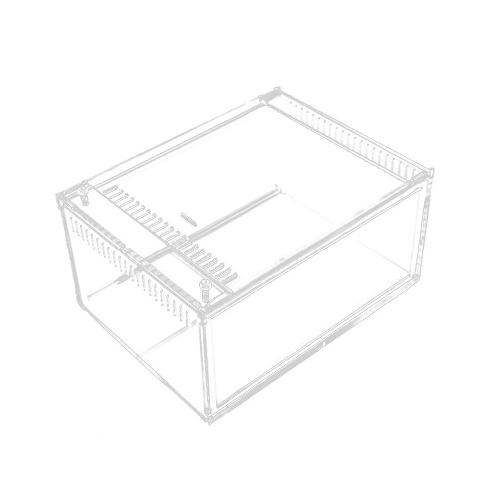 1pc Reptile Breeding Container Reptile Raising Box Feeding Box (Transparent)