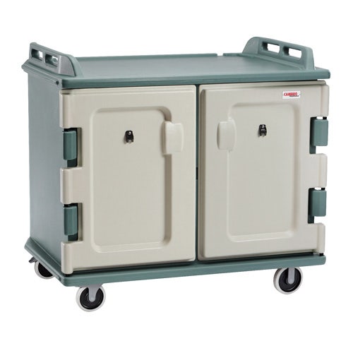 Cambro MDC1520S20401 Low-Profile Meal Delivery Cart with Cambro BC230131 Service Cart