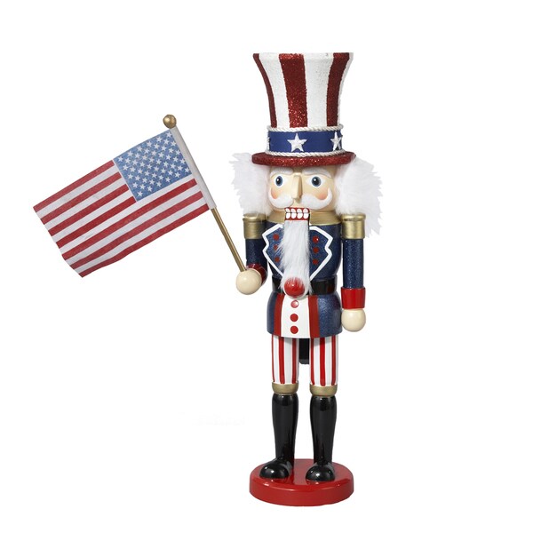 Kurt Adler 15Inch Hollywood Wooden Uncle Sam Nutcracker