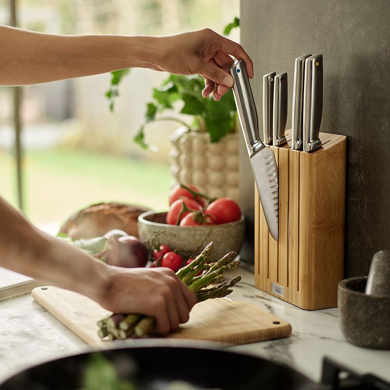 Joseph Joseph Elevate Steel Knives and Bamboo Knife Block 5-piece Set