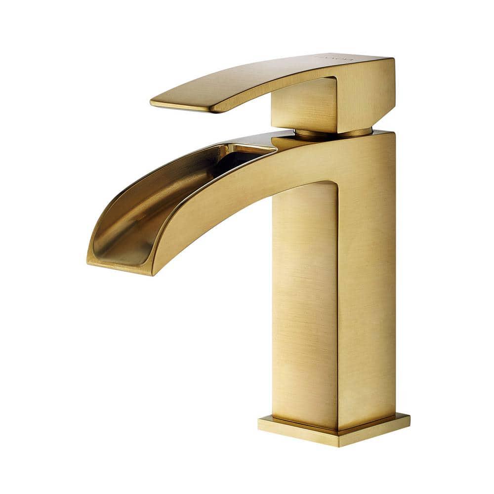 ROSWELL Liberty Single Hole SingleHandle Bathroom Faucet in Brushed Gold