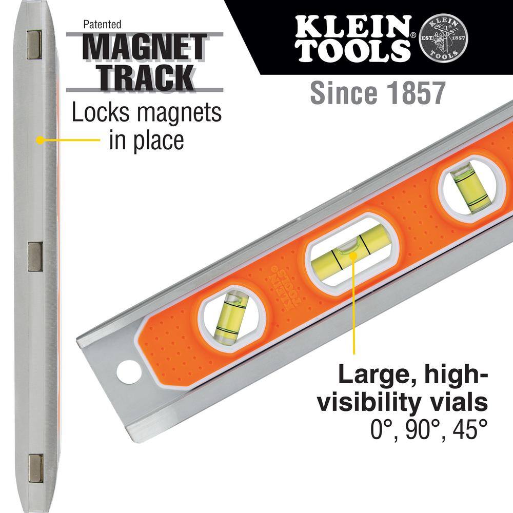 Klein Tools 9 in. Aluminum Torpedo Level and Folding Utility Knife Tool Set 23KIT