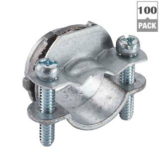 Halex 38 in. Non-Metallic Twin Screw Clamp Connectors (100-Pack) 05103B