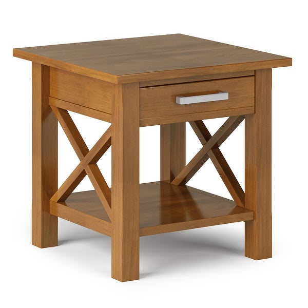 WYNDENHALL Waterloo SOLID WOOD 21 inch Wide Square Contemporary End Side Table - 21 inch Wide