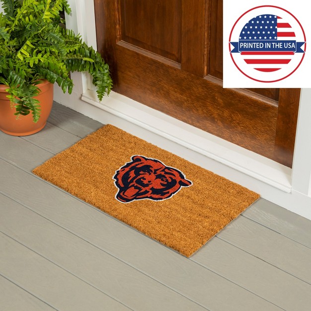 Evergreennflchicago Bears Logo Natural Coir 28 X 16 Inches Indoor Outdoor Doormat