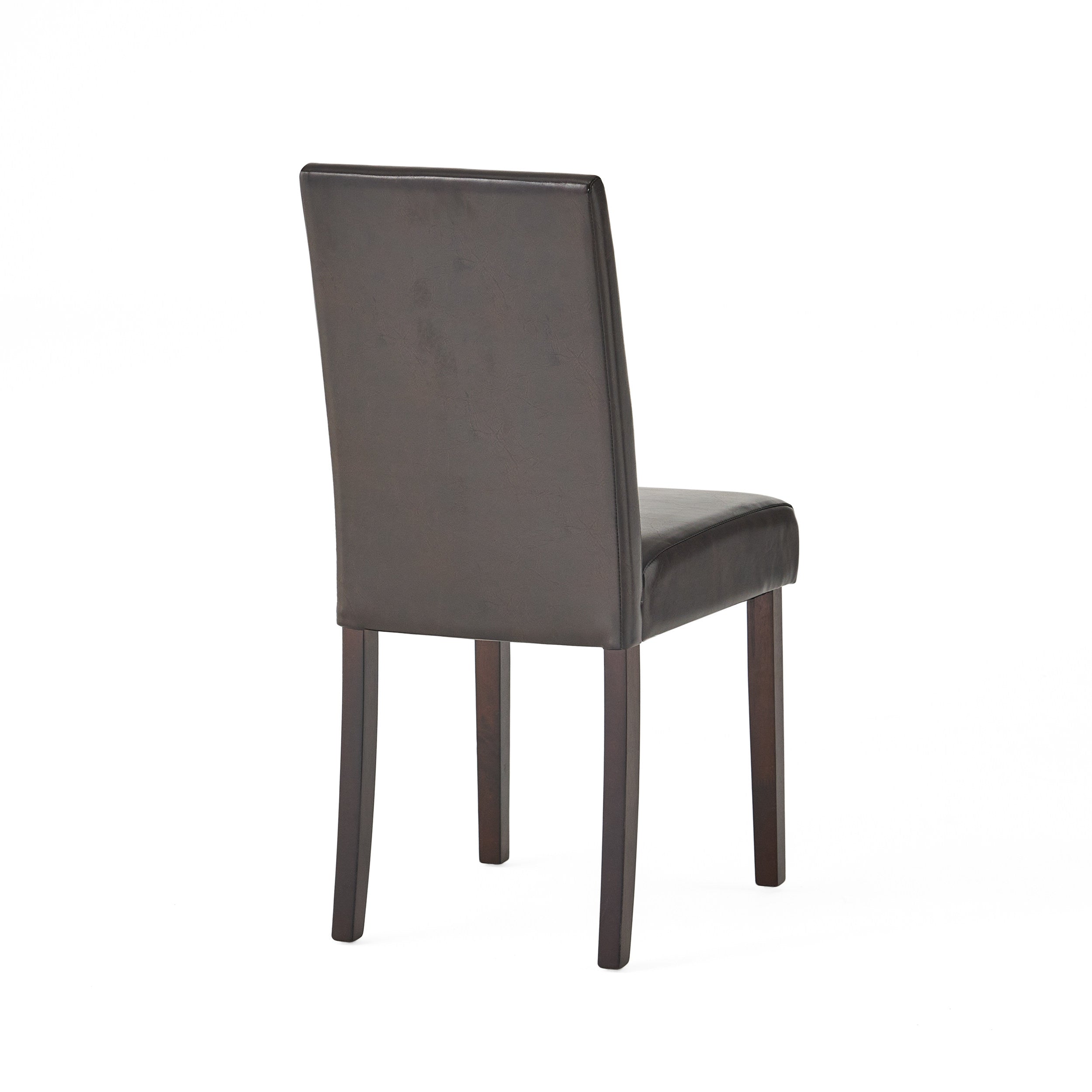 Esteban Brown Leather Parson Dining Chairs (Set of 2)