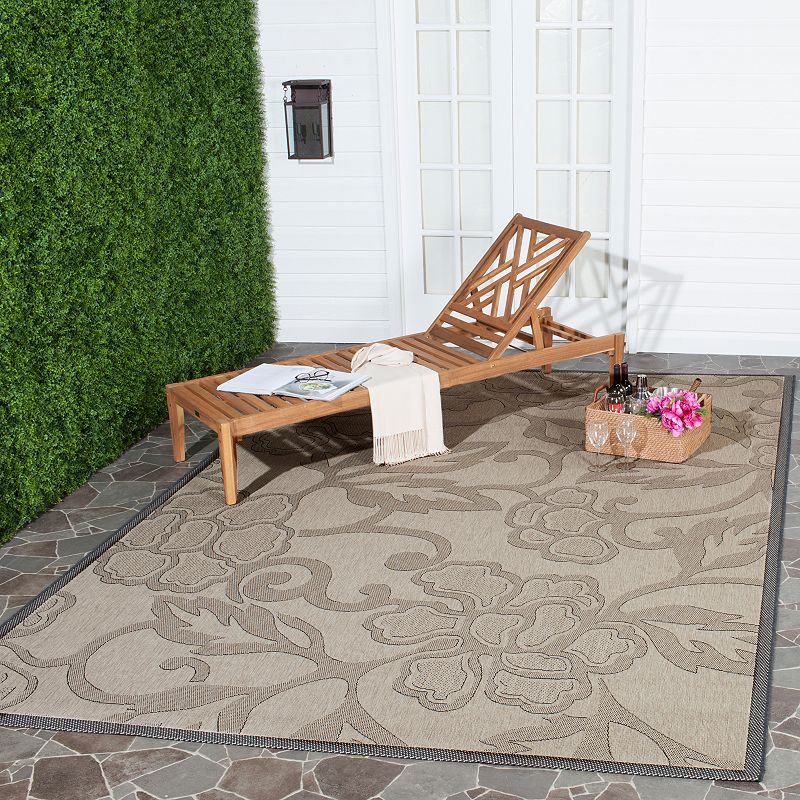 Safavieh Courtyard Floral Sketch Indoor Outdoor Rug