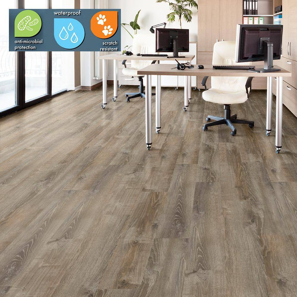 Lifeproof Woodacres Oak 22 MIL x 8.7 in. W x 48 in. L Click Lock Waterproof Luxury Vinyl Plank Flooring (20.1 sqftcase) I966101LP