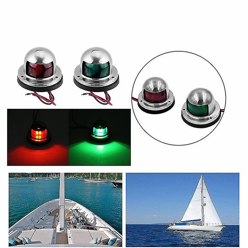 One Pair Led 12v Navigation Lights Red And Green Lights Marine Sailing Signal Lights