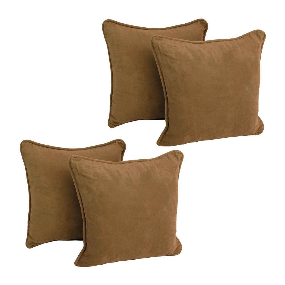 Blazing Needles 18 Inch Microsuede Throw Pillows (Set of 4)