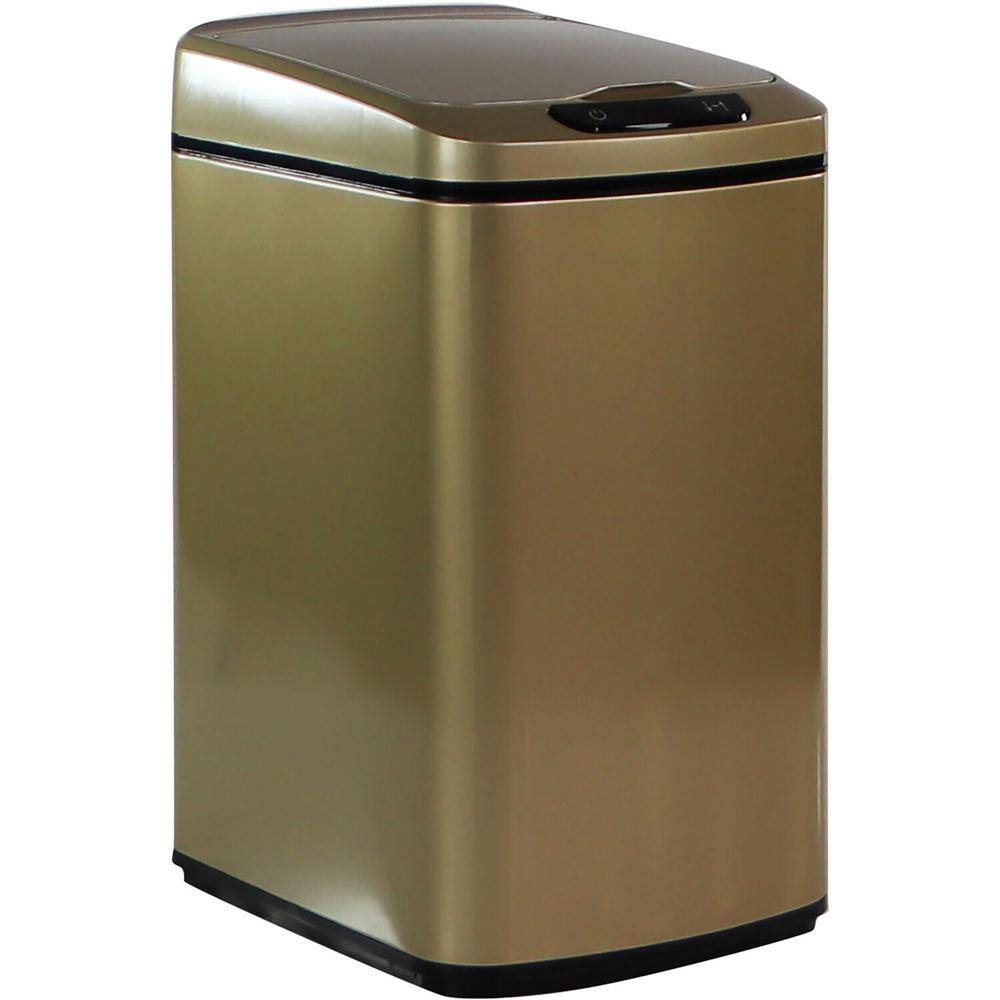 Hanover 3.2 Gal. Gold Metal Household Trash Can with Sensor Lid HTRASH12L-2