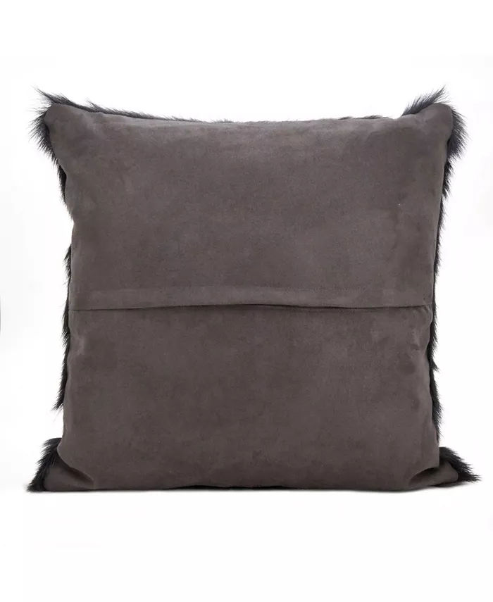 Saro Lifestyle Glam Goat Fur Decorative Pillow， 20 x 20