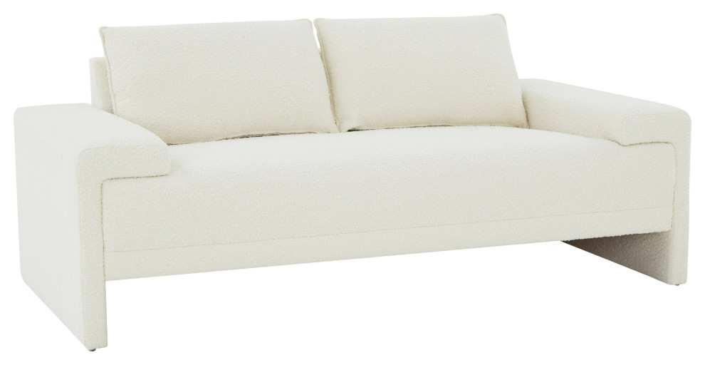 Maeve Cream Boucle Loveseat   Transitional   Loveseats   by First of a Kind USA Inc  Houzz