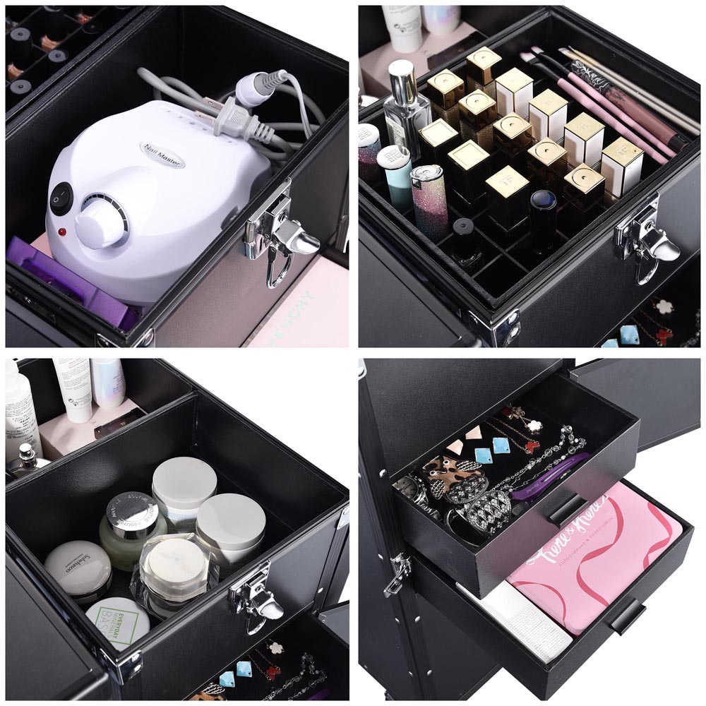 Byootique Double Makeup Hairstylist Nail Table Station