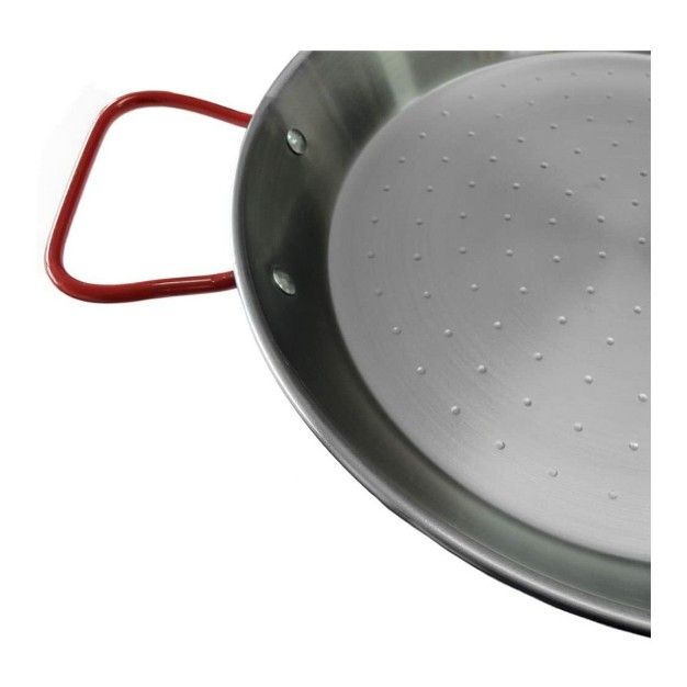 Garcima La Paella 24 inch Carbon Steel Paella Pan silver