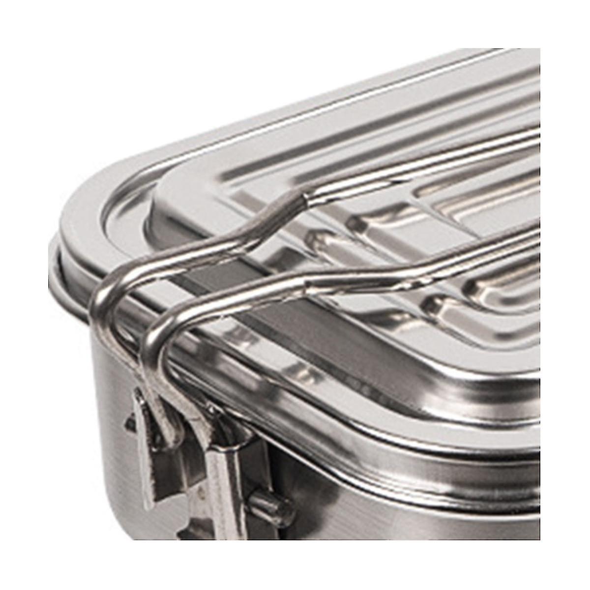 304 Stainless Steel Lunch Box Stainless Picnic Box Outdoor Dinner Pail Travel Camping Food Contains