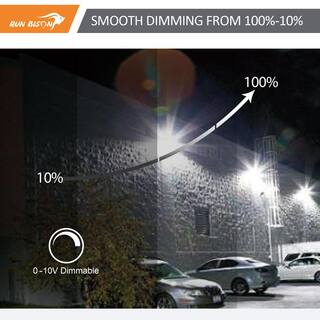 RUN BISON 170-Watt Equivalent Bronze Outdoor Integrated LED Wall-Pack Light Up to 8700Lumens 350040005000K 0-10V Dimmable LJC-WPN-14277-8060C-35ED-V1