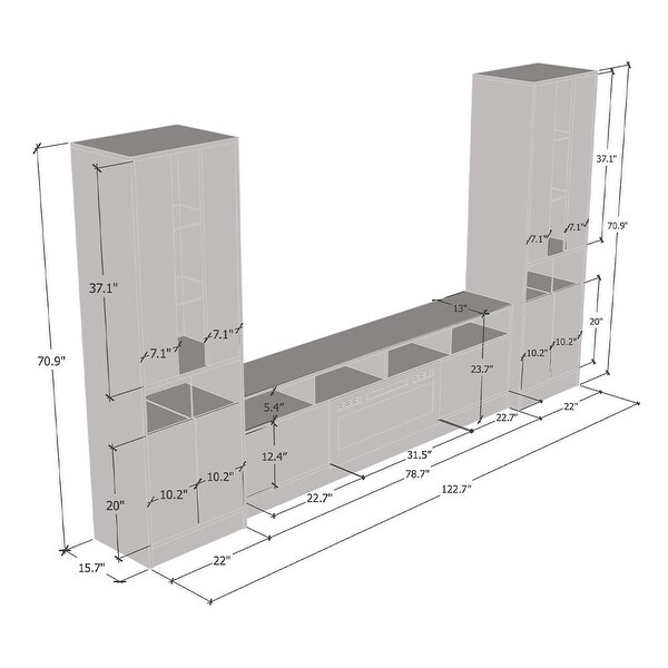 Disparo WH05-BK-BK Entertainment Center